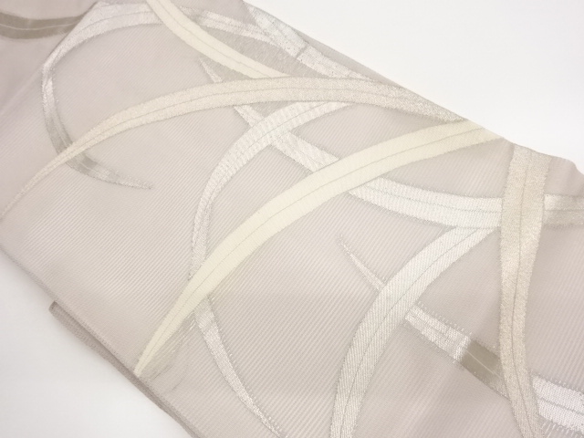 JAPANESE NAGOYA OBI FOR SUMMER / WOVEN LEAVES